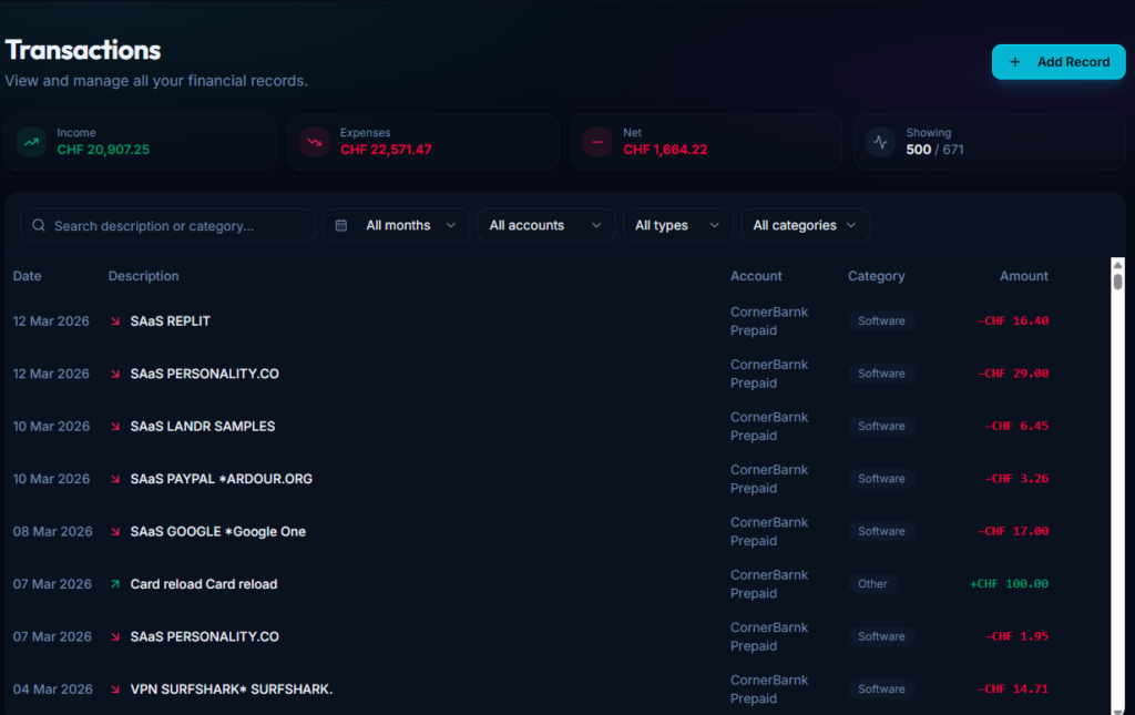 Accountancy App - V_1-0: aplicación para la contabilidad privada.