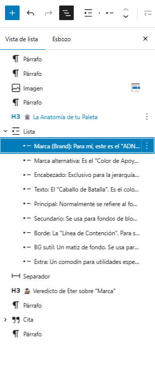 Paletas de WP, Temas, CSS adicionales, Html personalizados, Snippets PHP y Shortcodes. Conocer y elegir activamente cada herramienta es la clave de todo!